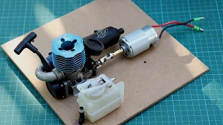 How To Make a Generator with RC Nitro Engine? DIY Generator. 3cc Car Engine.