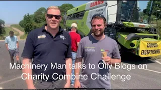 Machinery Man meets Combine Challenge - John o’ Groats to Lands End #ollyblogs #answerasapercent