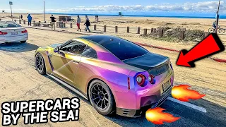 Taking My R35 GTR To A SUPERCAR Car Meet On The Beach! (SUPERCAR KILLER?)