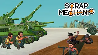 Отбиваем волны танков вопреки всему - Scrap Mechanic Война