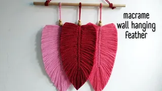 DIY MACRAME WALL HANGING FEATHER | MACRAME WALL HANGING LEAF TUTORIAL