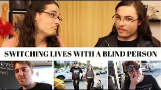 SWITCHING LIVES WITH A BLIND PERSON I SHANE DAWSON I OUR REACTION! // TWIN WORLD