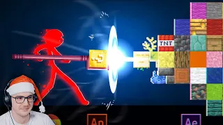 Анимация vs. Майнкрафт ► ЛАКИ БЛОКИ ПОСОХ - Animation vs Minecraft Shorts 33 - Alan Becker | Реакция