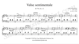 Schubert : Valse sentimentale Op. 50, No. 13, D 779