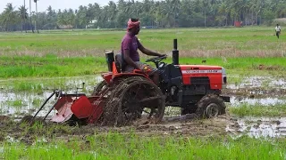 Mini Tractor VST-180D HS 4W Puddling Excellent Miniature Paddy Tractor / Palleturi Village