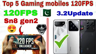 top 5 gaming mobile for pubg 120 fps | 120fps supported mobiles pubg Pakistan | gaming mobiles 2024.