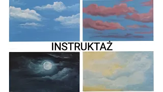 Jak namalować chmury?☁️ Cztery sposoby dla początkujących 🖌️🎨