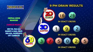 [LIVE] PCSO 9:00 PM Lotto Draw - February 15, 2024