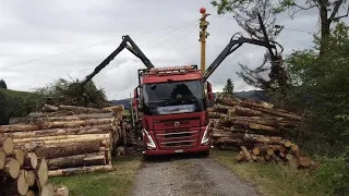 Geri Wicki Transporte Holztransporte ab Gebirgsharvester.