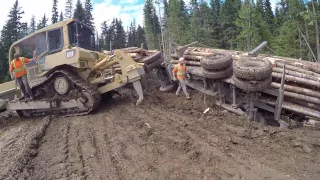 Flopped the trailer over!