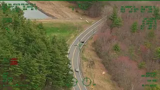 Watch the video: Wanted man, brother chased by Massachusetts State Police air wing on Interstate 84