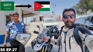 CROSSING INTO JORDAN S06 EP.27 | SAUDI ARABIA TO JORDAN DURRA BORDER | MIDDLE EAST ON MOTORCYCLE