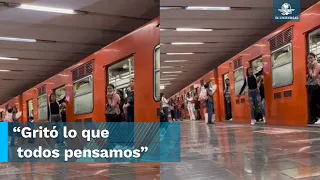 Usuaria del Metro explota contra conductor en Línea 3