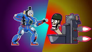Giant Transformer Thomas VS Skibidi toilet Parody Animation