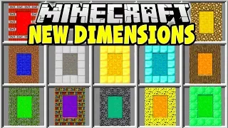 Minecraft NEW PORTALS MOD | DIAMOND DIMENSION, DIRT DIMENSION, TNT DIMENSION & MORE!!