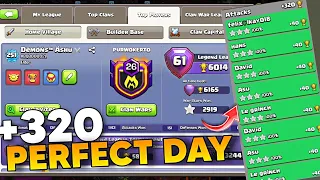 PERFECT DAY IN LEGEND LEAGUE +320 MY LEGEND LEAGUE HITS COC