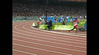 2004 Olympics - Men's 10,000metres final bend (no sound)