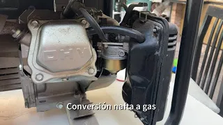 Conversión grupo electrógeno nafta a gas