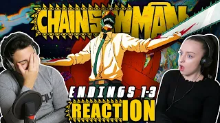 Chainsaw Man ENDINGS REACTION! | (Ed's #1-3)