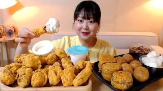 역시 뿌링클은 맛있어 😋 뿌링클콤보 뿌링멘보샤 뿌링뿌링소스 바삭달콤치즈볼 BBURINKLE Chicken Cheeseballs Menbosha Mukbang Eatingsound