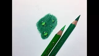 Как нарисовать капли воды цветными карандашами