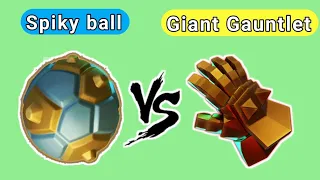 which is better spiky ball vs giant gauntlet with cannons | coc | clash of clans