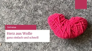 DIY - Herz aus Wolle | Geschenk zum Muttertag | Kreatives Basteln mit einfachen Materialien