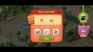 Gardenscapes Level 2430 Walkthrough "No Boosters Used"