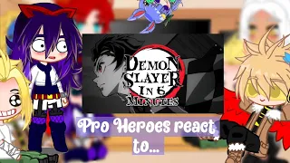 Pro Heroes react to Demon Slayer in 6 minutes 🛐💅/