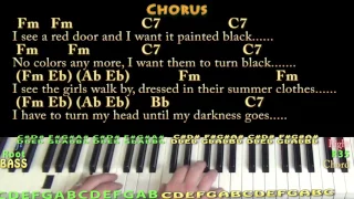 Paint It, Black (The Rolling Stones) Piano Cover Lesson in Fm with Chords/Lyrics