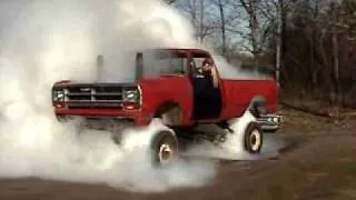 Blown mud truck