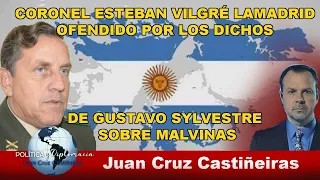 Enojadísimo el Héroe de Malvinas cnel Esteban Vilgré La Madrid con el kirchnerista Gustavo Sylvestre