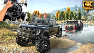 Ford F-150 Raptor R | Truck Recovery | SnowRunner | Thrustmaster T300RS gameplay