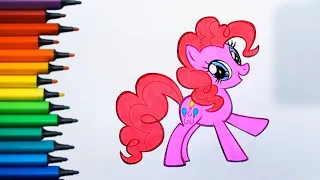 How to coloring a cute my little pony pinkie pie|coloring unicorn|my little pony pinkie pie|for kids