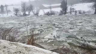 The Mad River ice Jam January 12th 2018 the mad River ice jam January 12th 2018