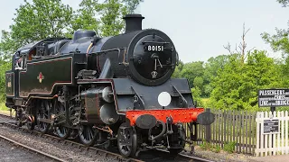 A Hot Day @ Sheffield Park on the Bluebell Railway with Loco 80151