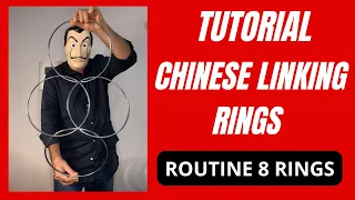 TUTORIAL CHINESE LINKING RINGS | ROUTINE 8 RINGS | MAGIC TRICK REVEALED