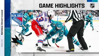 Rangers @ Sharks 11/19 | NHL Highlights 2022