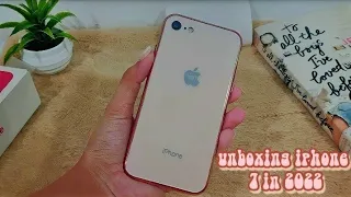 Unboxing iphone 7 (rose gold) 128GB in 2022🍎| camera test + accessories☁️ | Love G.