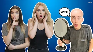 Who Can Pull the Best Prank? I shaved my head! **Sisters React**  💰😂| Sawyer Sharbino