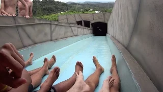 Big Group on the Water Slide at Cascanéia