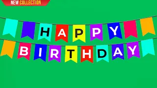 Green Screen Happy Birthday Confetti | 4K | Global Kreators