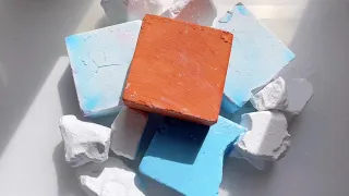 ASMR gym chalk // dyed blocks SURPRISE + chunks // soft and crunchy  // oddly satisfying