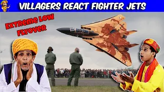 Villagers React To Fighter Jets Low Flyover ! Tribal People React To Fighter Jets Low Flyover