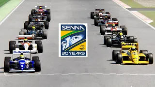 All Ayrton Senna F1 Cars (1984-1994) battle at Imola 1994