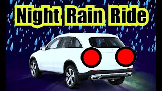 🔴 Car Rain Ride = Night Rain Sounds For Sleeping