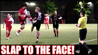 RED CARD FOR SLAP TO THE FACE, PAINFUL FOOT STOMP, TOUGH TACKLES & LOTS OF ACTION!!!