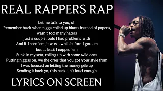 Wiz Khalifa - Real Rappers Rap (Lyrics on screen)