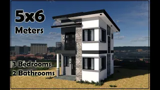 5x6 Meters  2 STOREY HOUSE DESIGN