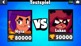 HYRA (80.000🏆) vs LUKAS in BRAWL STARS! 😱